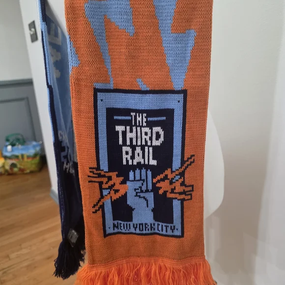 Blue and Black NYCFC Soccer Scarf - Picture 7 of 8